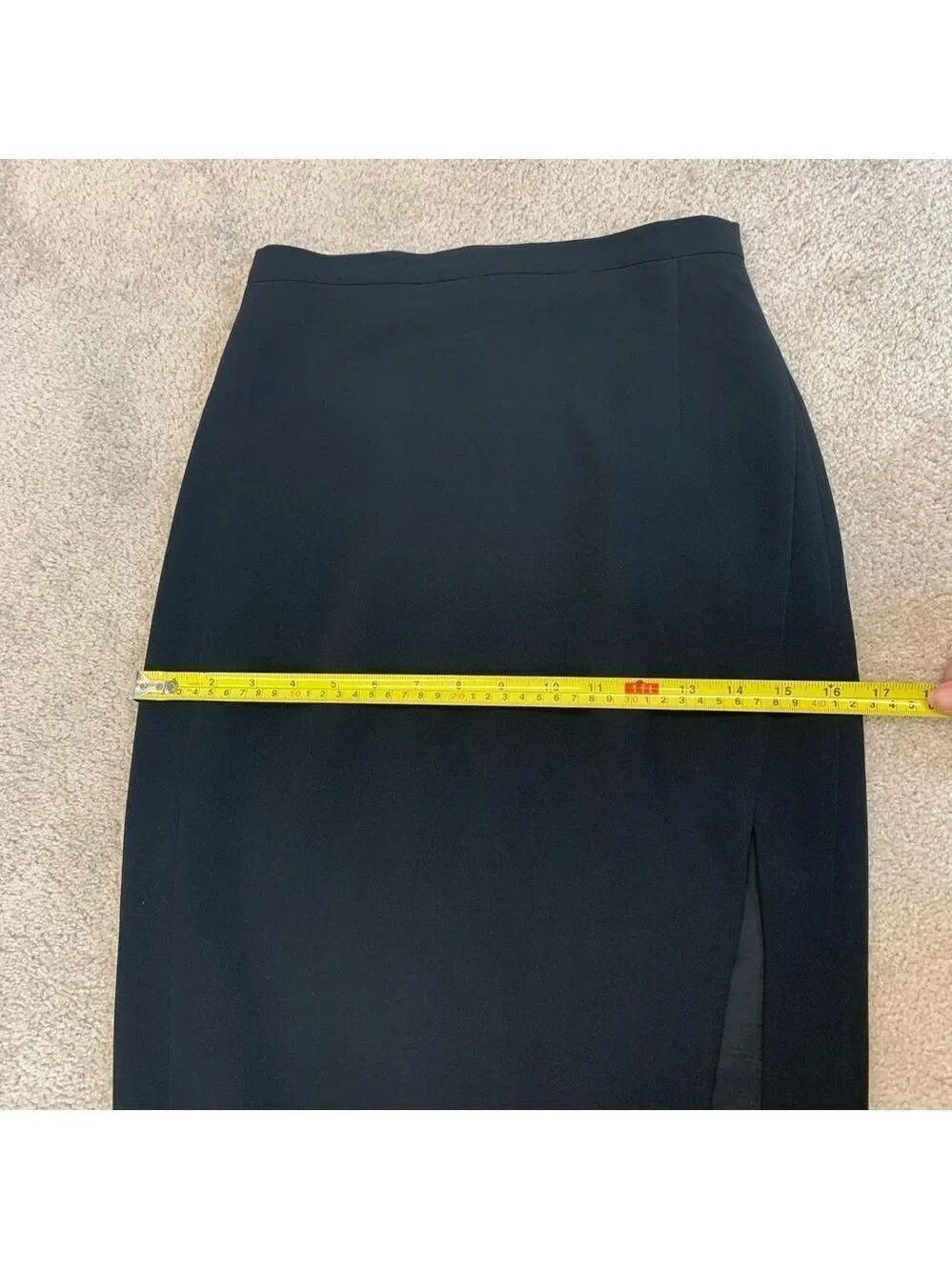 Altuzarra black pencil skirt side slit Sz 36 NWOT